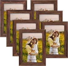Braune Bilderrahmen Collage 10x15 cm 7er Set - Leichter dunkler Rahmen