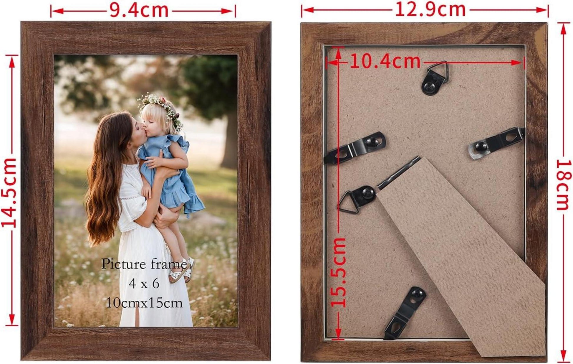 Bilderrahmen Collage 10x15cm Braun 7er Set - Leichter