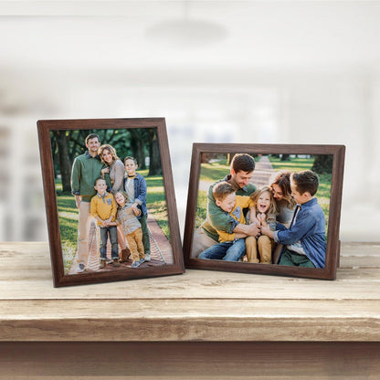 7er Set Bilderrahmen Collage 20x25 cm Braun Leicht Dünn Wand Tisch