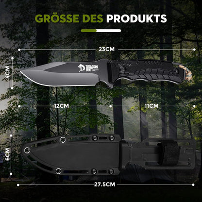 Outdoor Survival Messer Full Tang Klinge G10 Griff Scheide 12cm