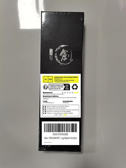 DRAGON RIOT Outdoor Messer Survival Full Tang Jagdmesser 12cm