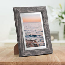Rustikale Bilderrahmen Set 10x15 cm Grau 4er-Set mit