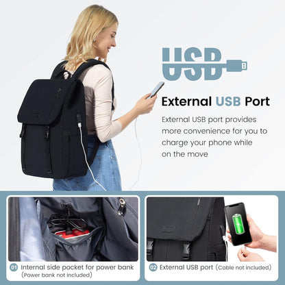 Laptop-Rucksack Damen Herren Groß 17.3 Zoll Wasserdicht Uni Schule