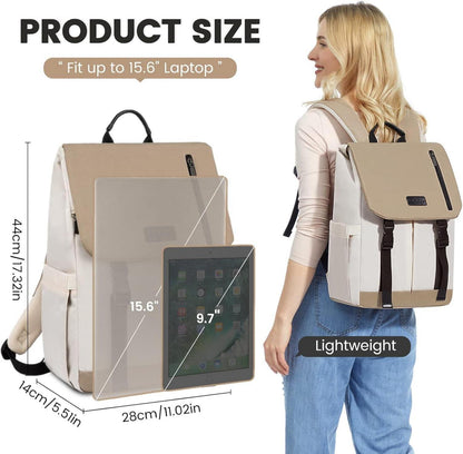 LOVEVOOK Schulrucksack Damen 15.6 Zoll Laptop Wasserdicht