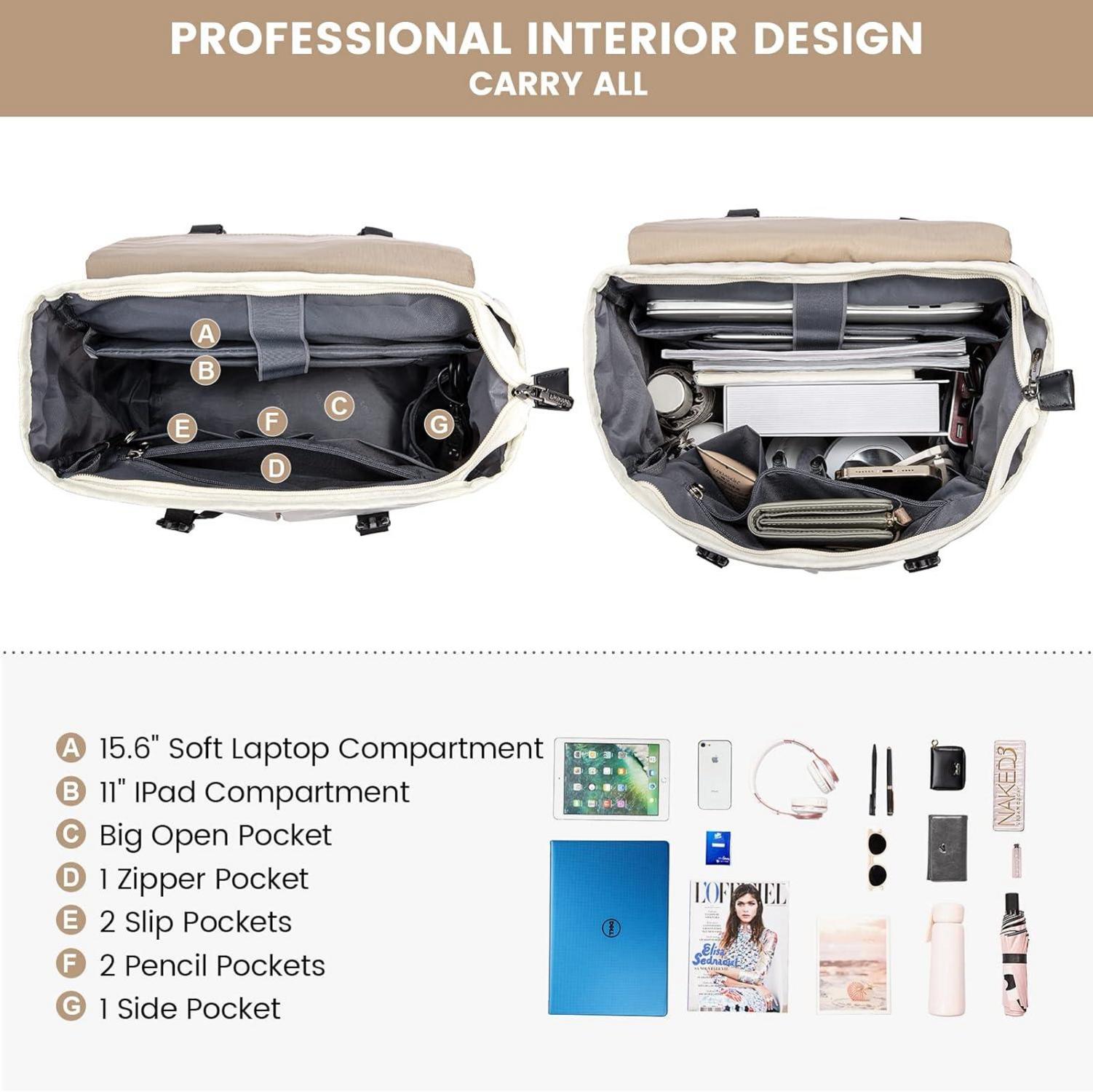 Schulrucksack Mädchen 15.6 Zoll Laptop Damen Wasserdicht Rucksack