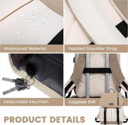 Schulrucksack Damen Mädchen 15.6 Zoll Laptop Wasserdicht Uni Reise