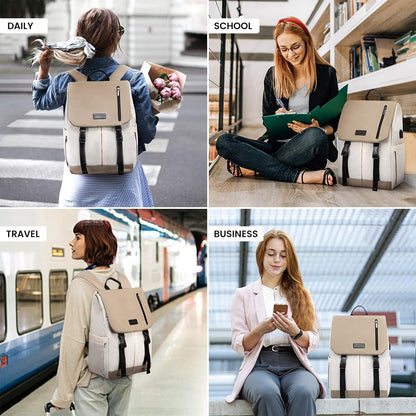 Schulrucksack Damen Mädchen 15.6 Zoll Laptop Wasserdicht Uni Reise