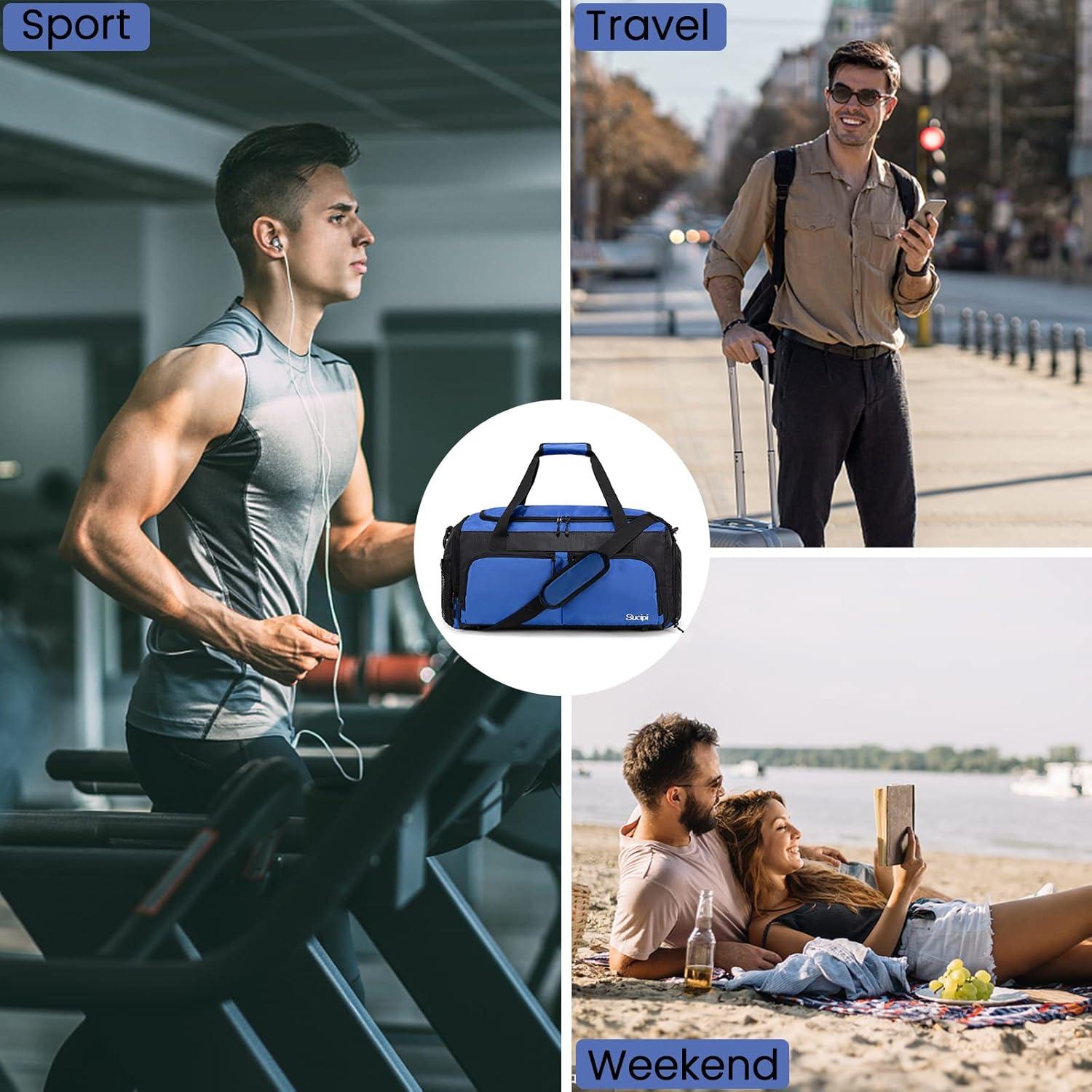 Sporttasche Herren mit Schuhfach Nassfach wasserdicht Fitness Reise Gym Bag