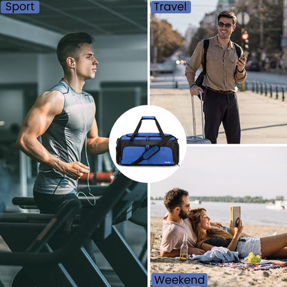 Sporttasche Herren mit Schuhfach Nassfach wasserdicht Fitness Reise Gym Bag