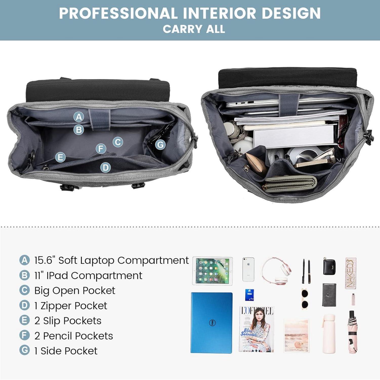 15,6 Zoll Laptop Rucksack Wasserdicht Schulrucksack Teenager Mädchen