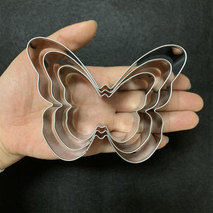 Schmetterling Ausstecher Set 3er Pack Groß Mini 10cm 8cm 6cm Edelstahl
