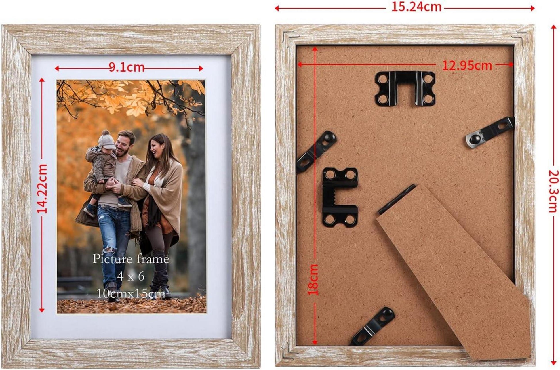 Bilderrahmen Set 10x15/13x18cm 6er-Set für Wand und Tisch