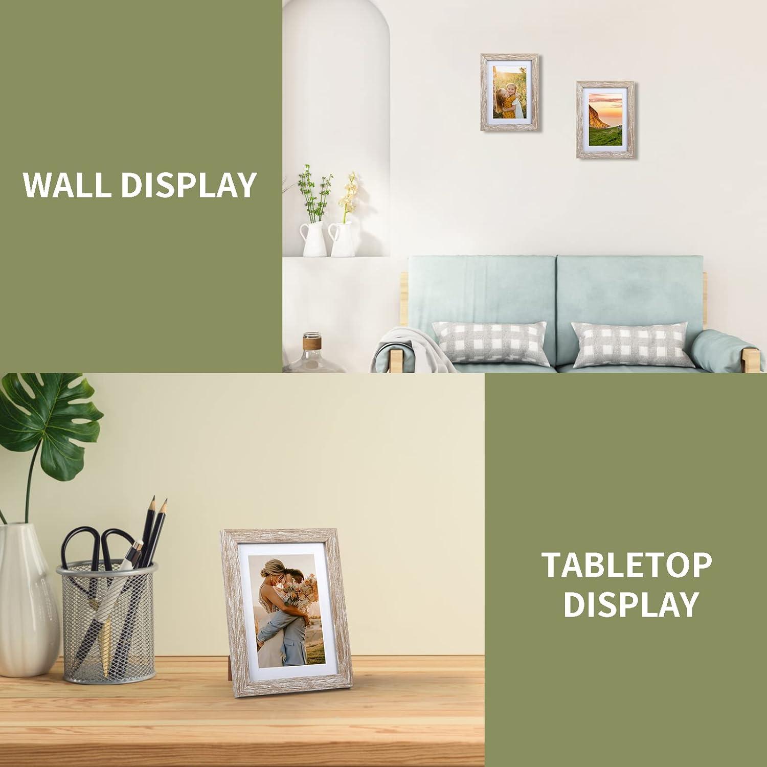6er-Set Bilderrahmen 10x15/13x18cm - Beige - Wand & Tisch - Geschenk