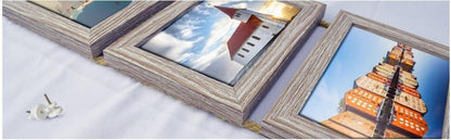 Bilderrahmen Set 10x15 Collage Wanddekoration 8 horizontale Öffnungen Grau
