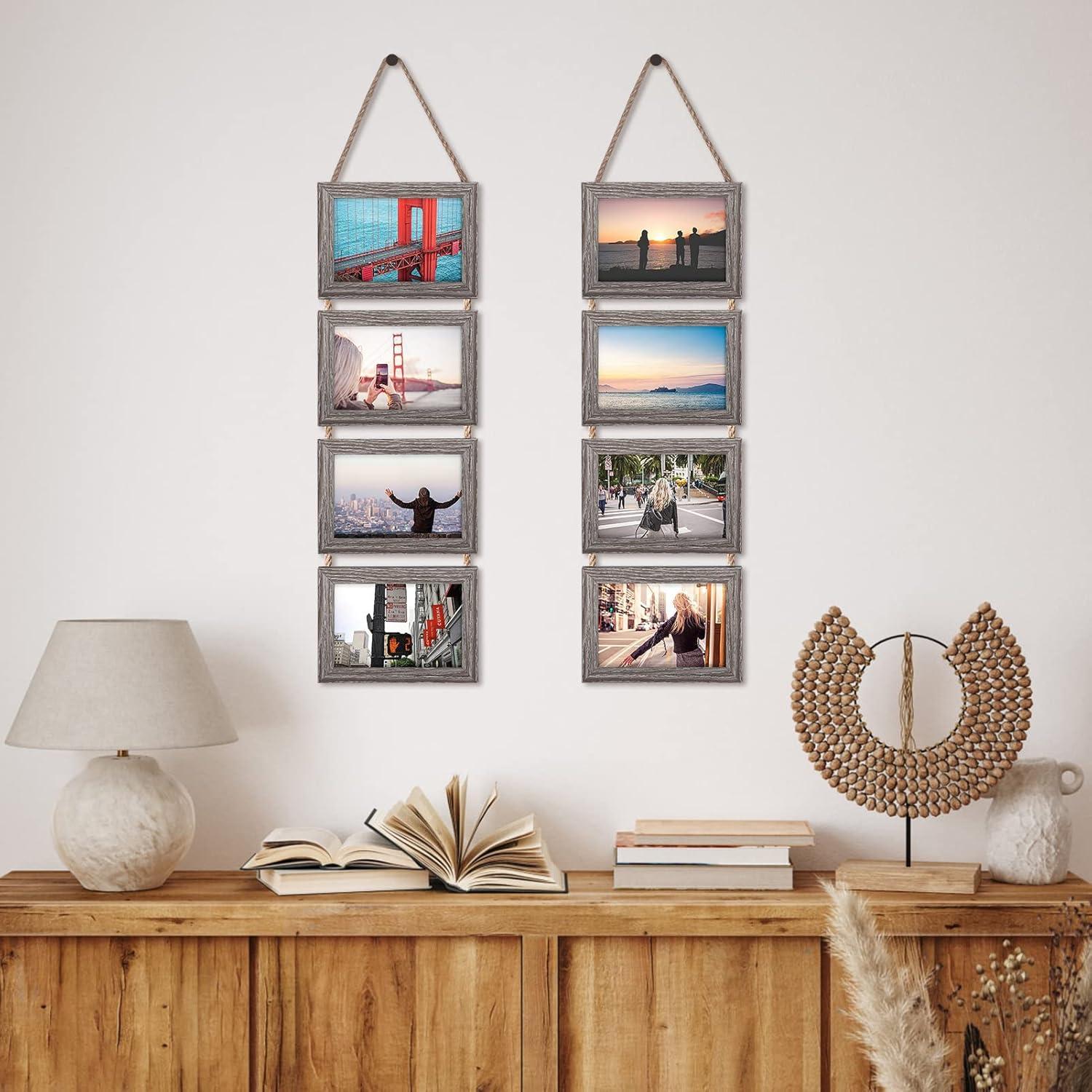 10x15 Collage Bilderrahmen Set für Wanddekoration, rustikale
