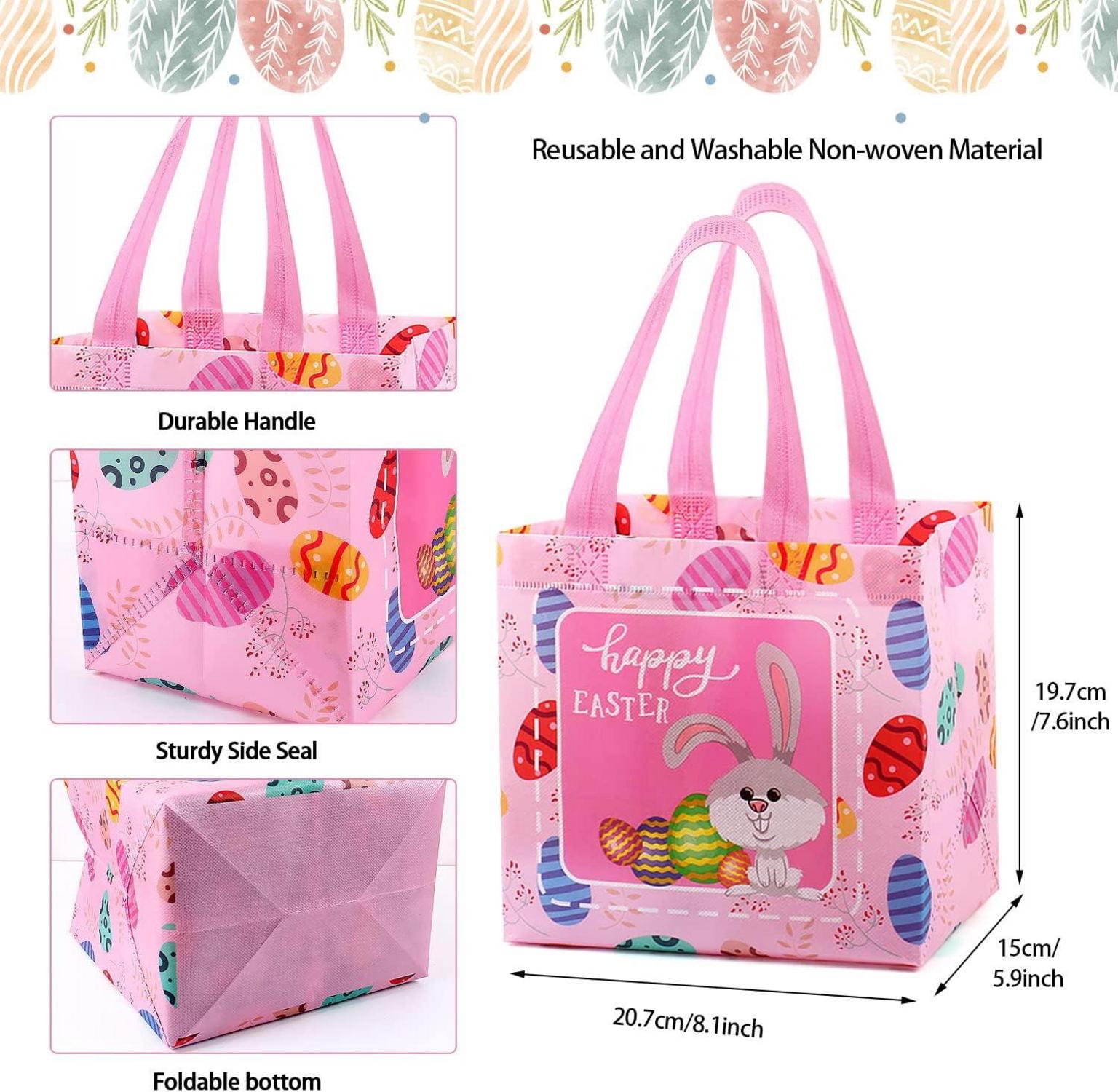 Ostertüten Ostern Taschen mit Griff 6 Stück Geschenktasche Eiersuche