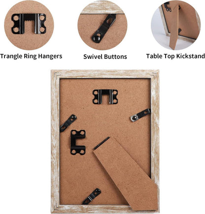 6er Set Bilderrahmen 13x18 cm für Wand und Tisch, Geschenk, Beige 15x20