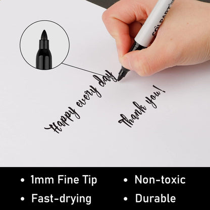 85 Permanent Marker Schwarz Filzstifte Feine Spitze