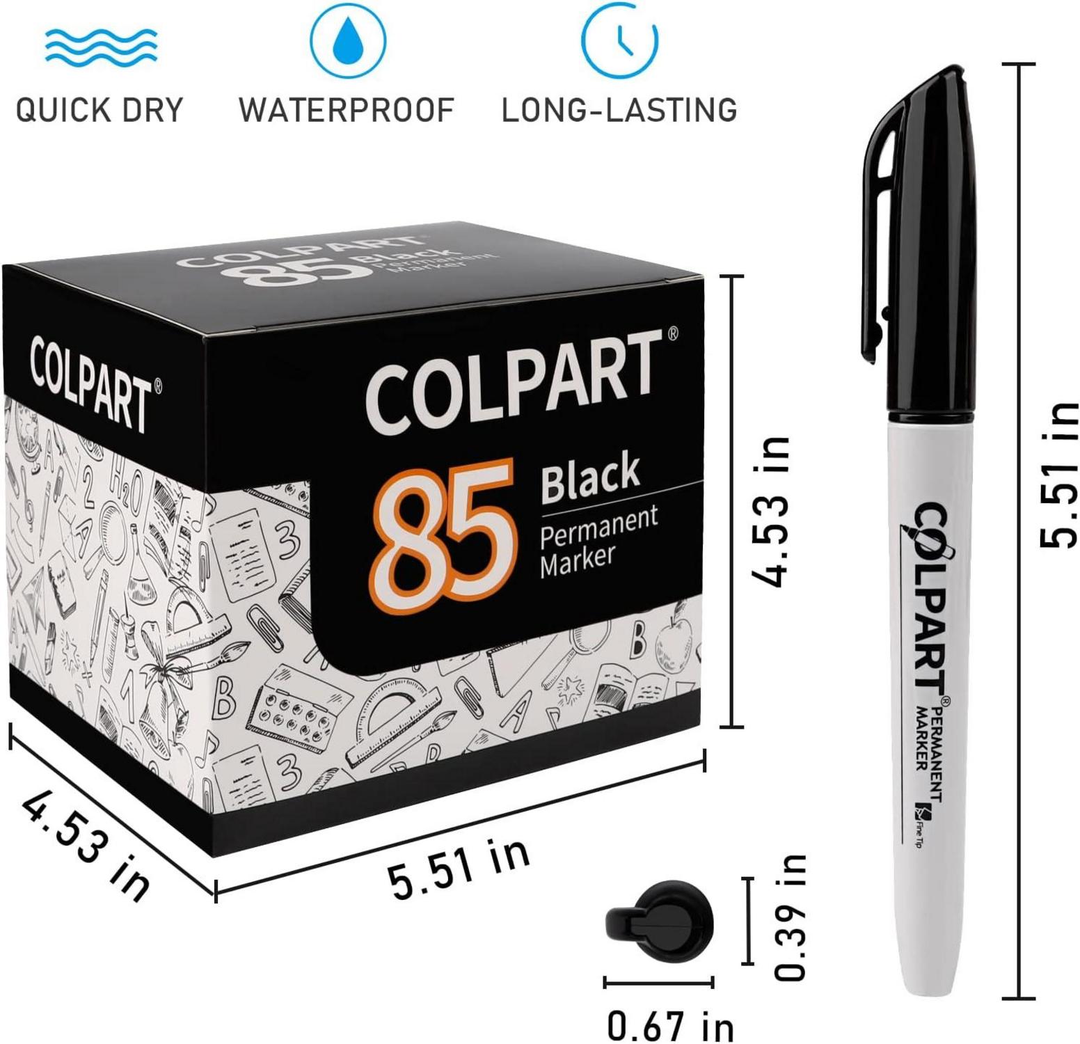 Permanent-Marker Set mit feiner Spitze 85 Stück wasserfest