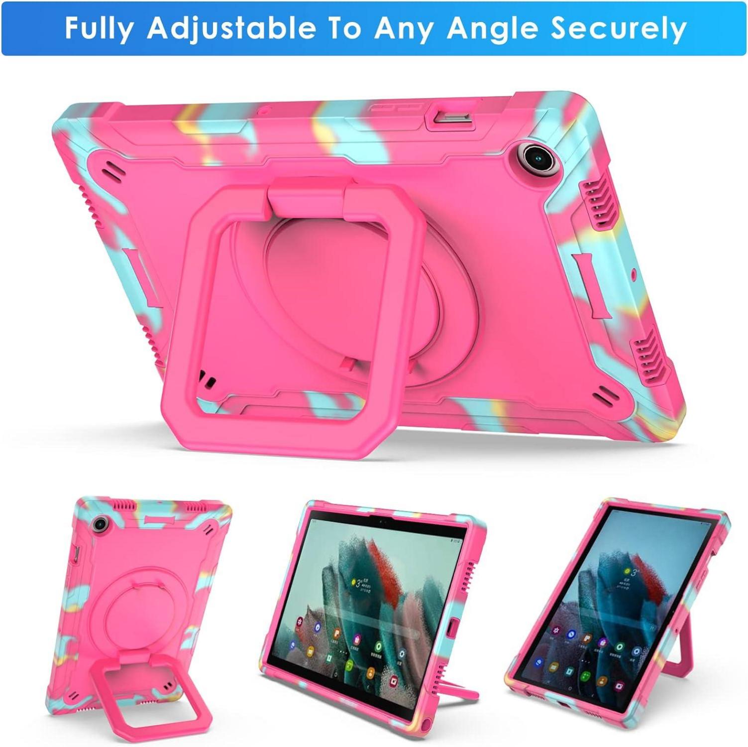 Hülle für Samsung Galaxy Tab A8 10.5'' Stoßfeste Schutzhülle Camo Rot