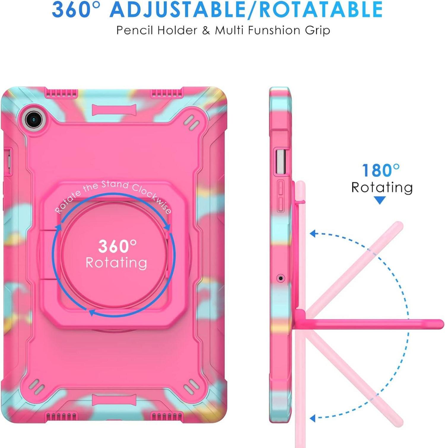 KATUMO Samsung Galaxy Tab A8 10.5'' 2021/2022 Stoßfeste Robuste Schutzhülle Camo Rot