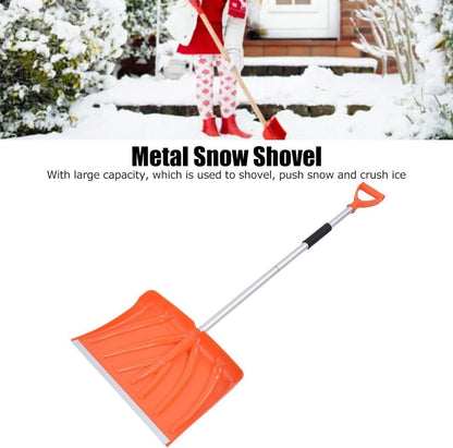 Schneeschaufel mit D-förmigem Griff und Schneebürste