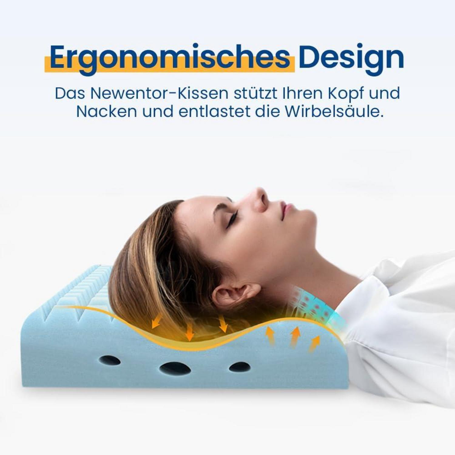 Höhenverstellbares Memory Foam Nackenstützkissen