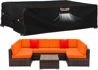 Abdeckung Gartenmöbel 270x180x94cm wasserdichte Outdoor-Tischabdeckung