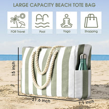 Wasserdichte Strandtasche mit Streifenmuster und