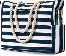 Wasserdichte Strandtasche mit Reißverschluss und Nasstasche, XXL