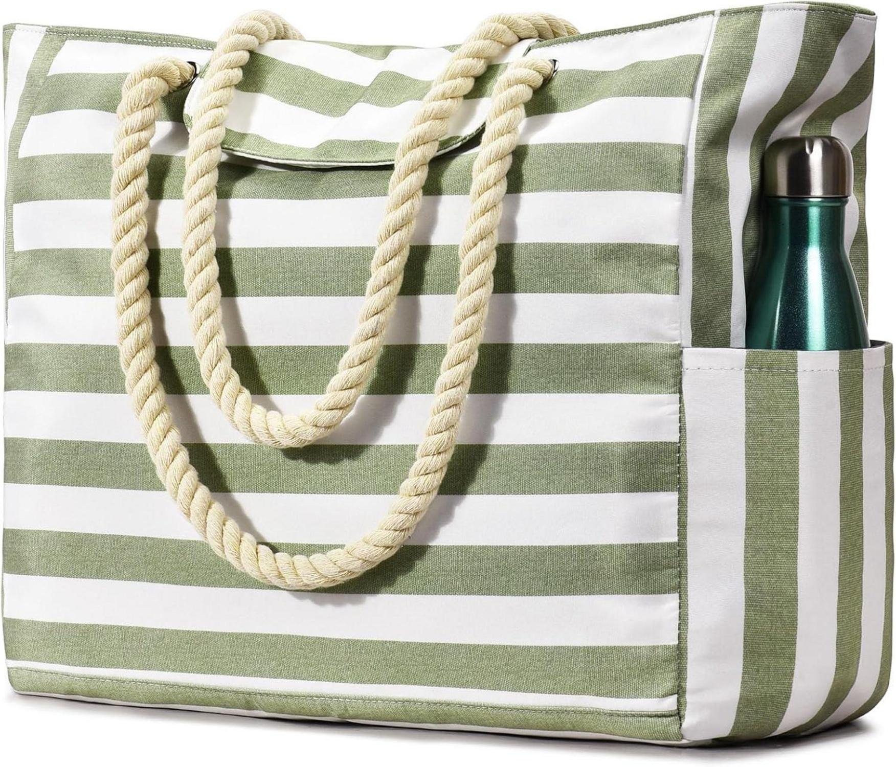 Wasserdichte Strandtasche mit Reißverschluss und Taschen