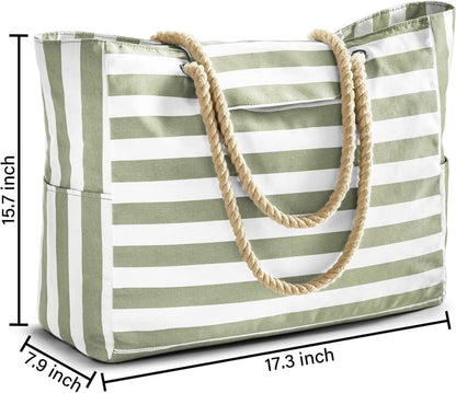 Oscaurt Strandtasche Tote Bag XXL Wasserdicht mit Reißverschluss