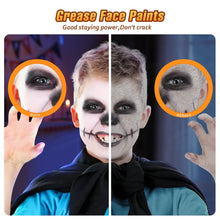 Kinderschminke Set Halloween Schwarz Weiß Gesicht