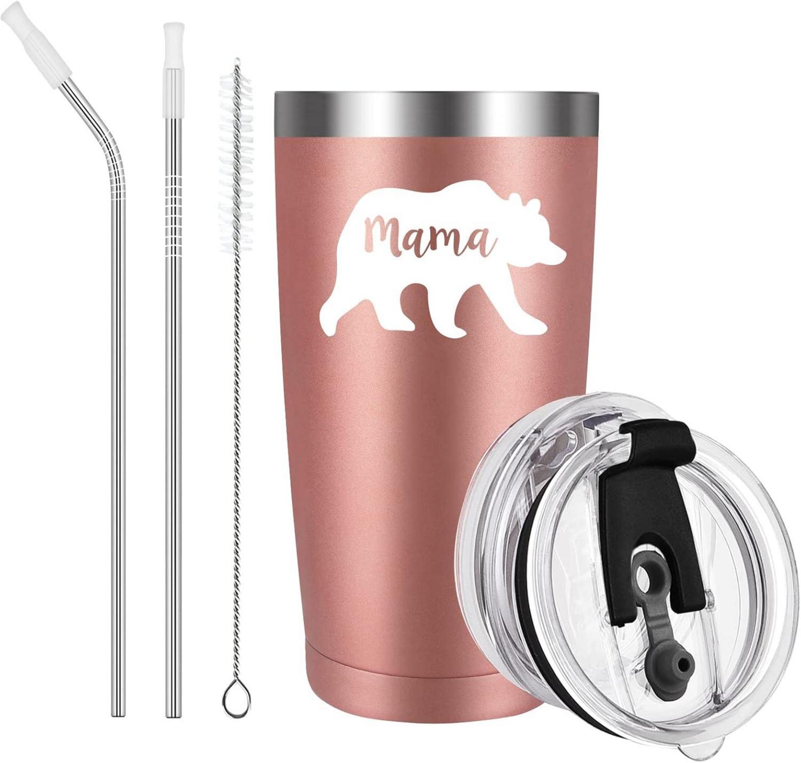 Livole Mama Bär 600ml Doppelwandig Thermobecher Camping Becher