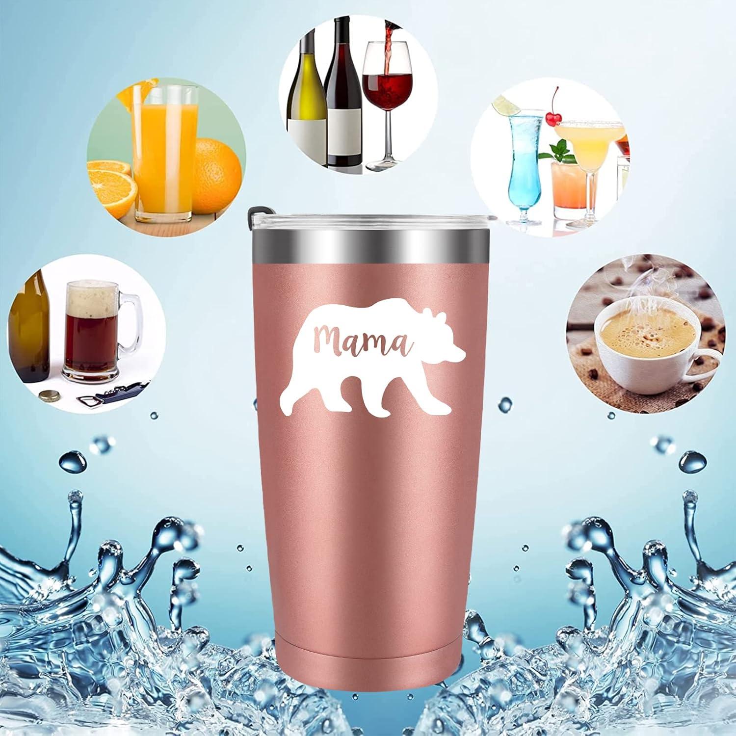 Livole Mama Bär Geschenk 600ml Doppelwandig Thermobecher Kaffee 20oz