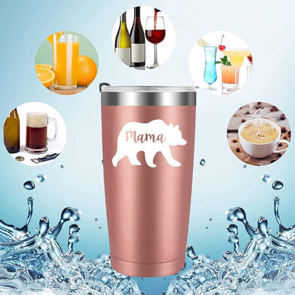 Livole Mama Bär Geschenk 600ml Doppelwandig Thermobecher Kaffee 20oz