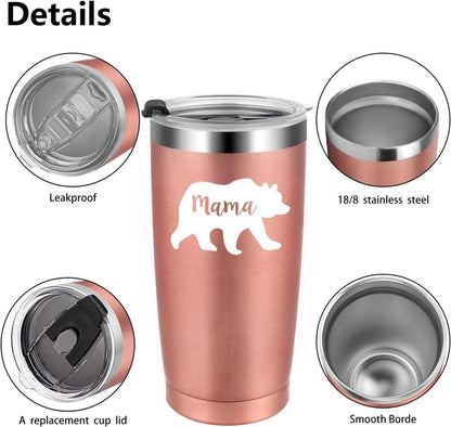 Mama Bär 600ml Thermobecher Doppelwandig Camping Becher 20oz