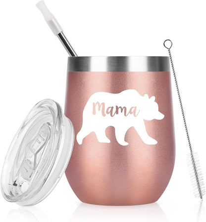 Thermobecher Mama Bär 350 ml Edelstahl Vakuum Becher