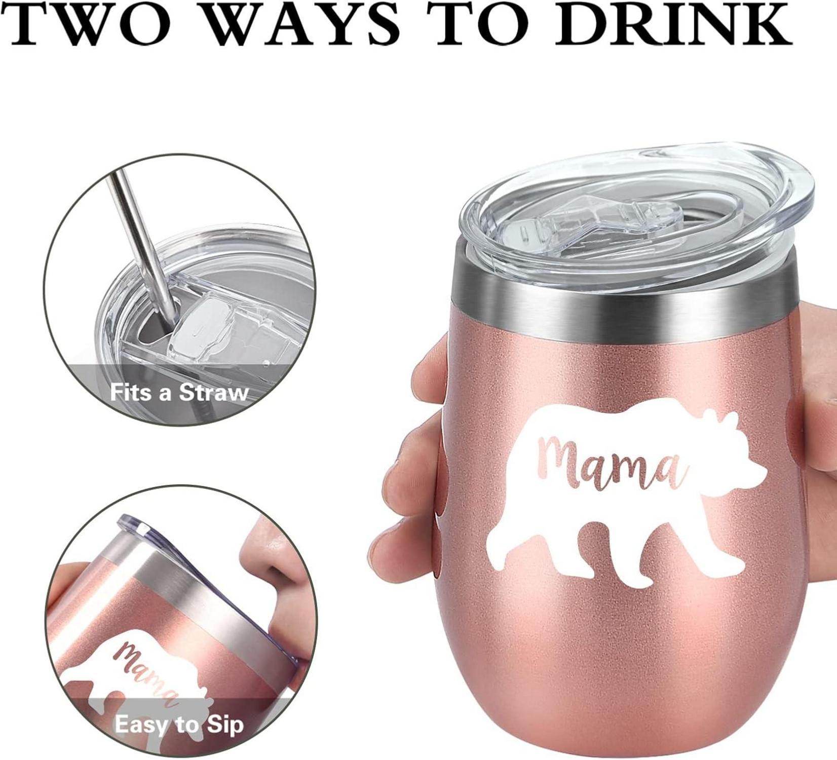 Livole Mama Bär Thermobecher 350ml Vakuum Edelstahl Becher