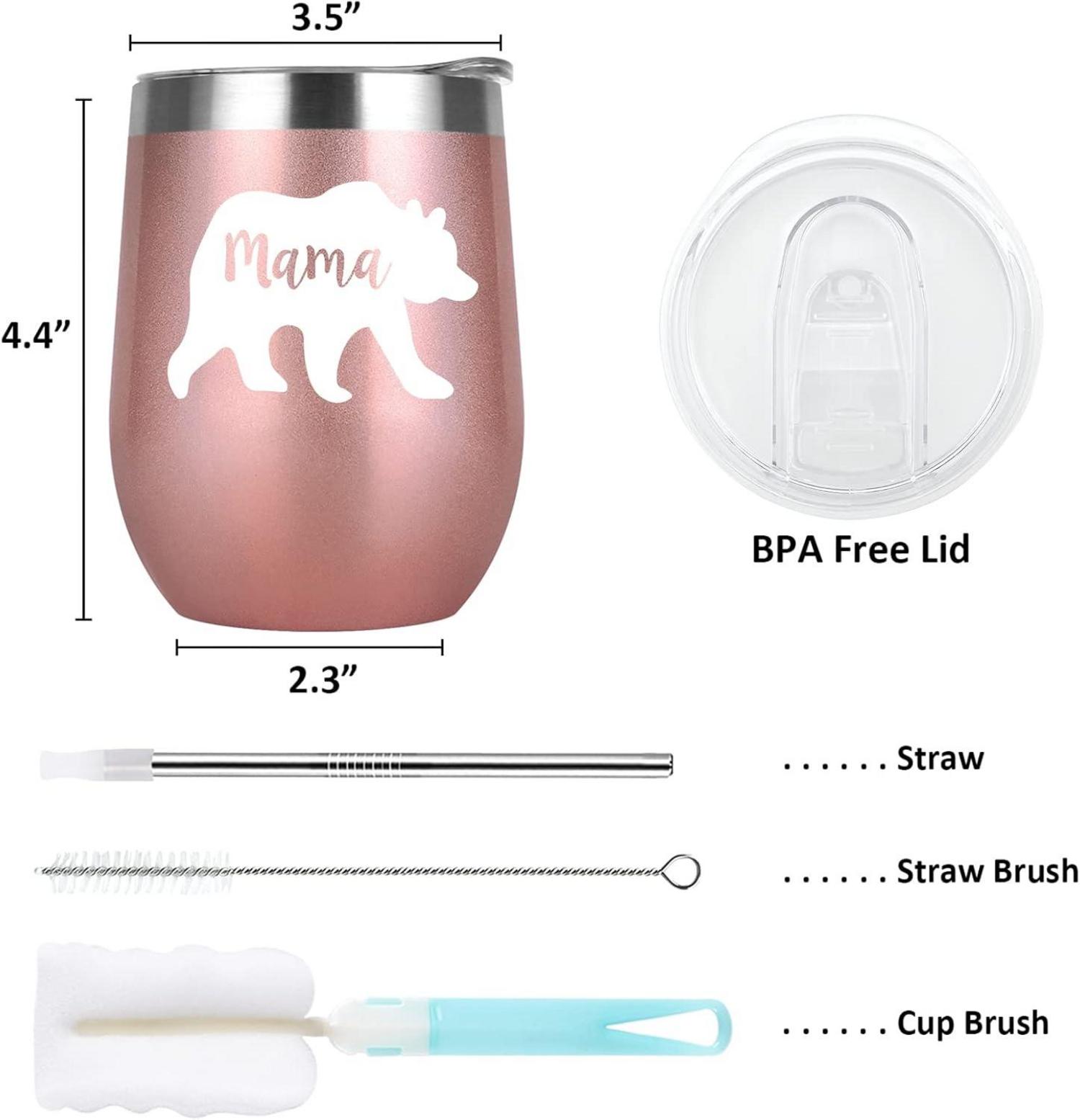 Livole Mama Bär Thermobecher 350ml Vakuum Edelstahl Becher