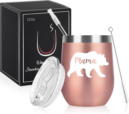 Livole Mama Bär Thermobecher 350ml Edelstahl Kaffee to go