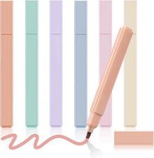 Ästhetische Pastell Textmarker Set 6 Stifte Brush Highlighter