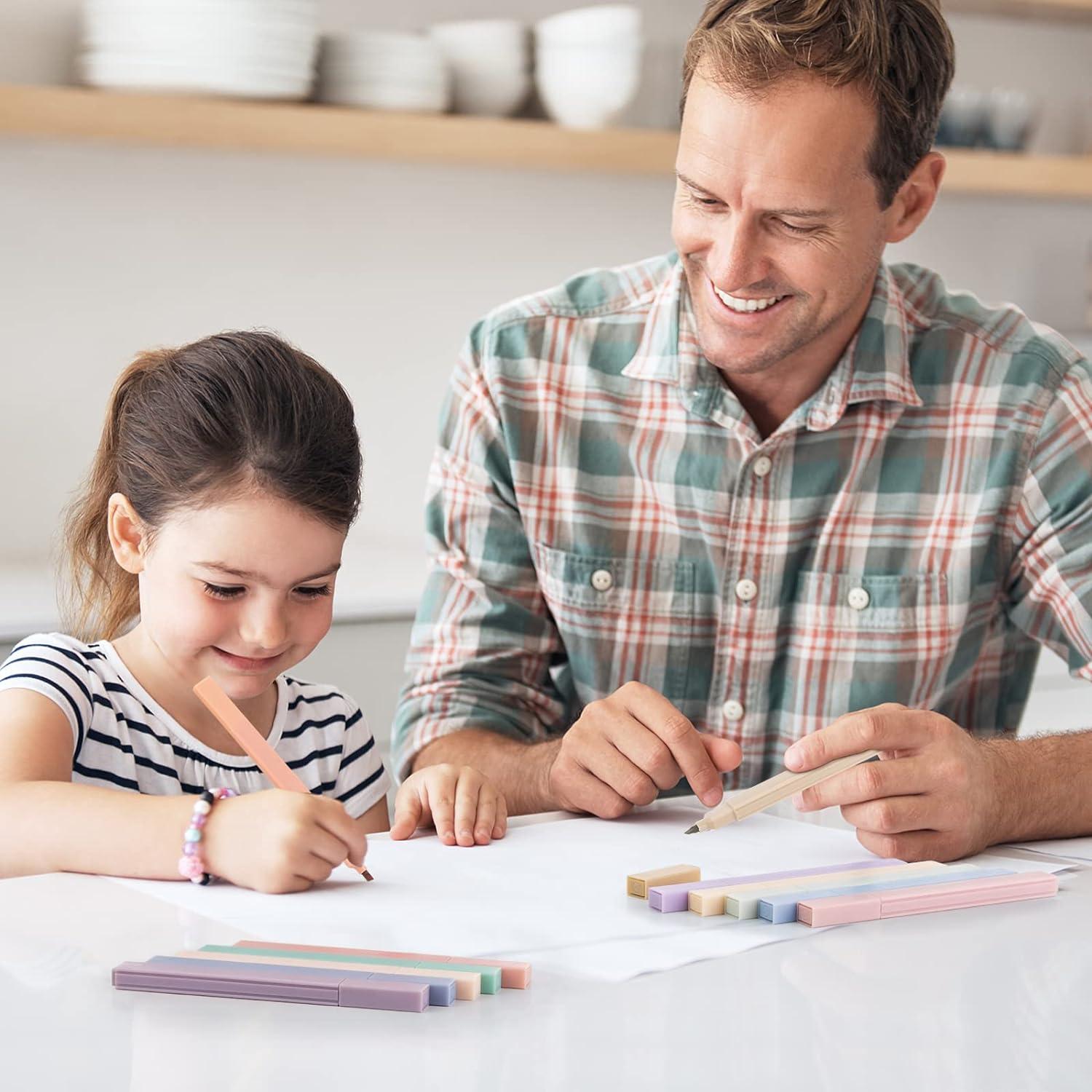 6er Set Ästhetische Pastell Highlighter Pen für Journaling & Notizen