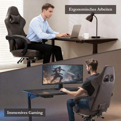 Dowinx Racing Gaming Stuhl mit Frühlingskissen und