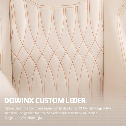 Gaming Stuhl mit Massage Lendenwirbelstütze und Fußstütze, PU Leder