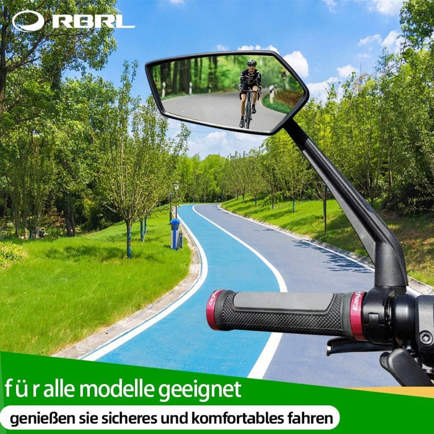 Fahrradspiegel Extra Große Spiegelfläche 360° verstellbar schlagfestes
