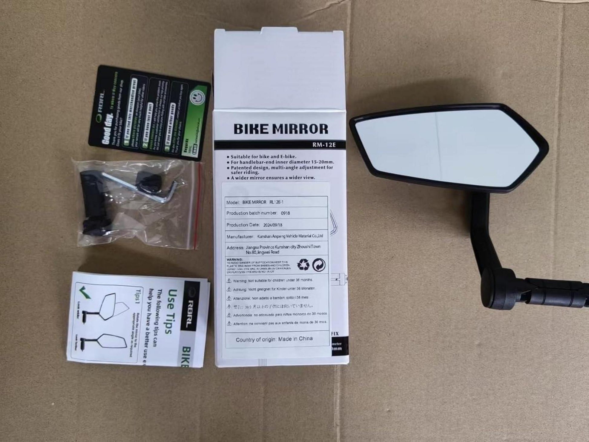 Fahrradspiegel Extra Große Bar End Spiegelfläche für E-Bike