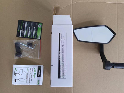 RBRL Extra Großer Bar End Fahrradspiegel für E-Bike Universal - Schlagfeste Spiegelfläche - Fahrradrückspiegel Links