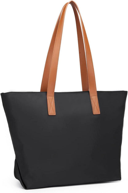 Elegante Damen Nylon Shopper Henkeltasche wasserdicht