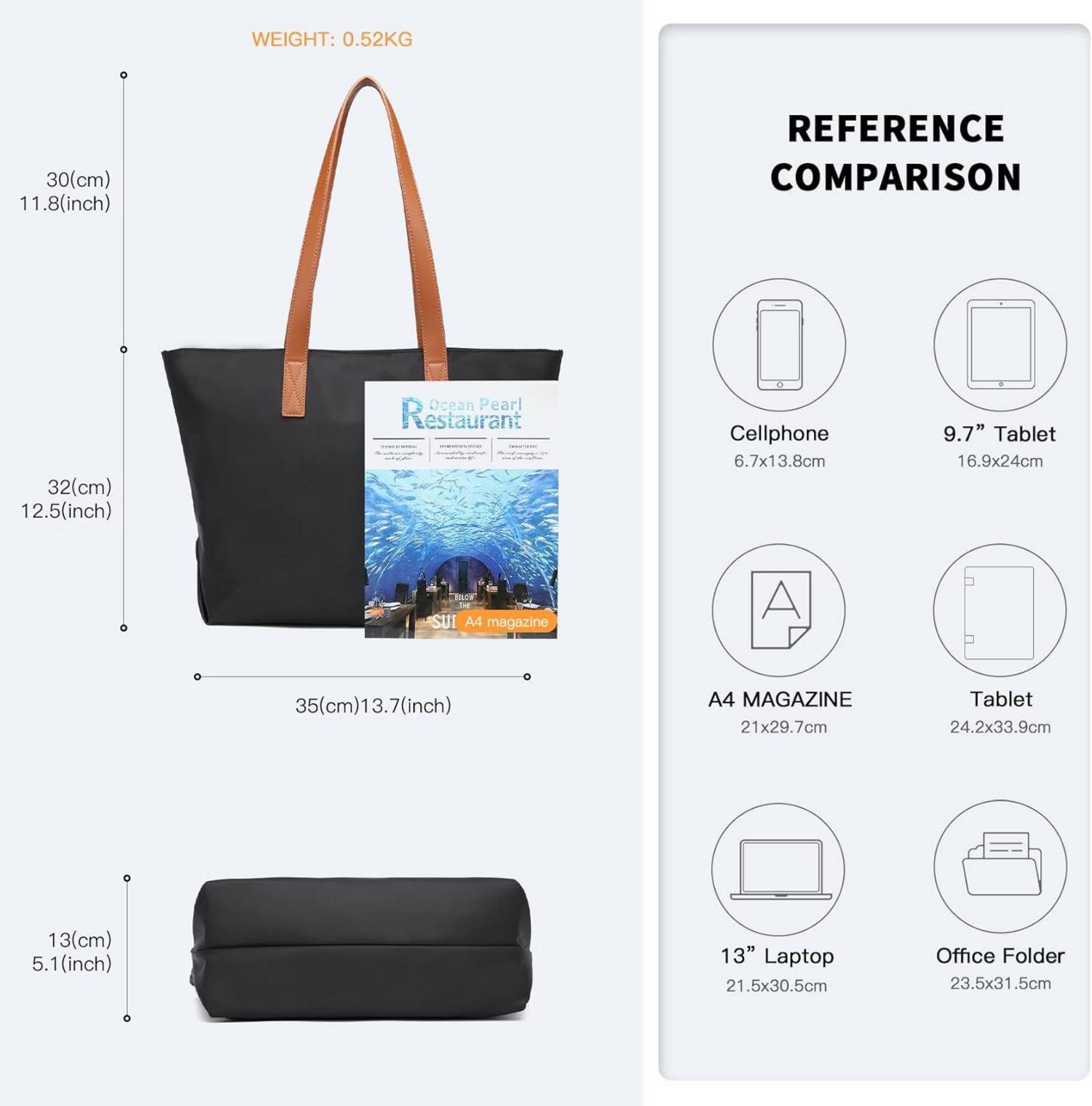 Damen Shopper Henkeltasche wasserdicht Nylon Einheitsgröße